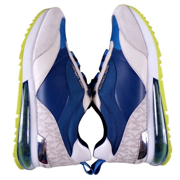 MK Michael Kors Allie Stride Extreme Mixed Media Trainers Blue Gray US 7M #555 - Picture 6 of 10